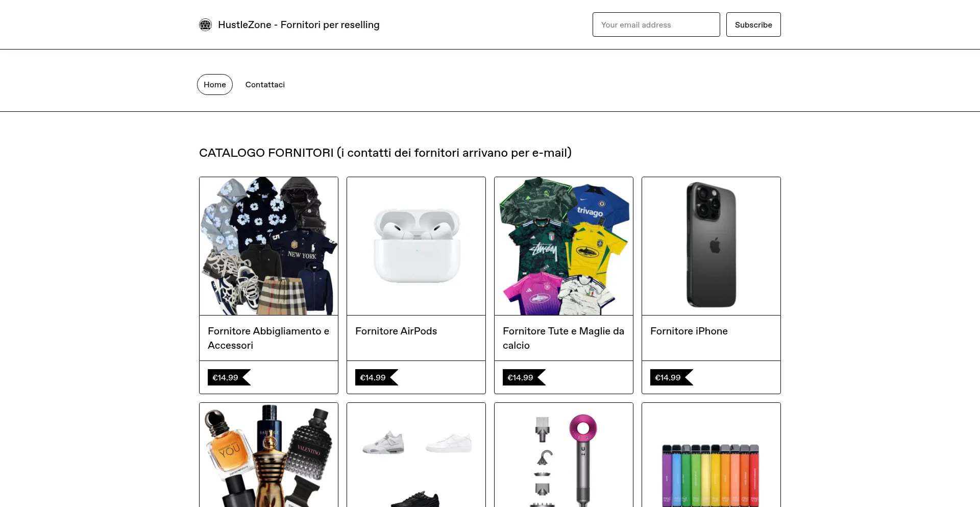 Website screenshot of Hustlezone.it
