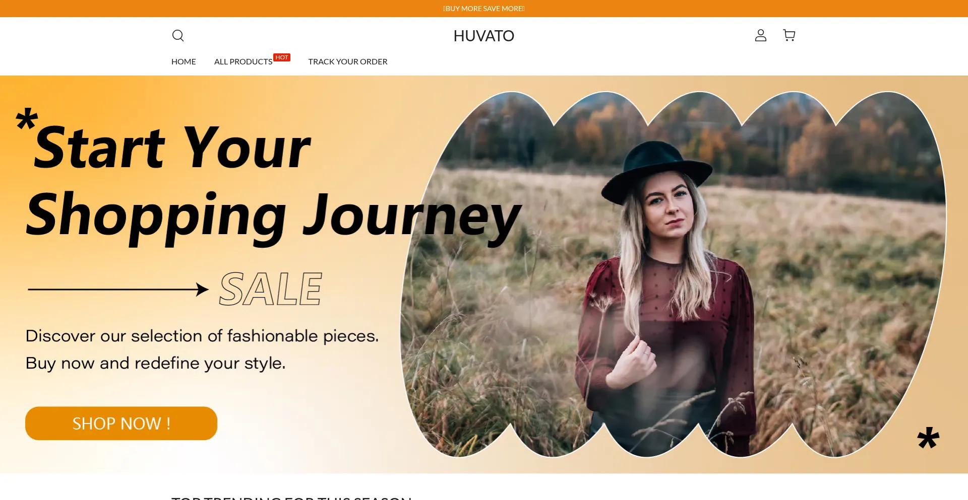 Website screenshot of Huvato.com