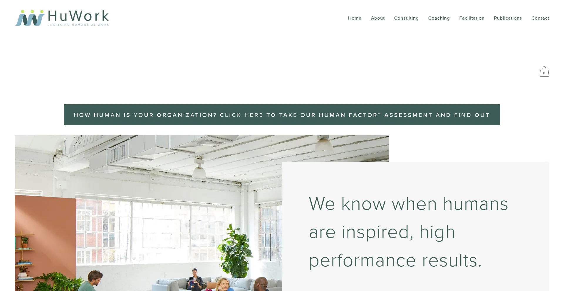 Website screenshot of Huworkteam.com