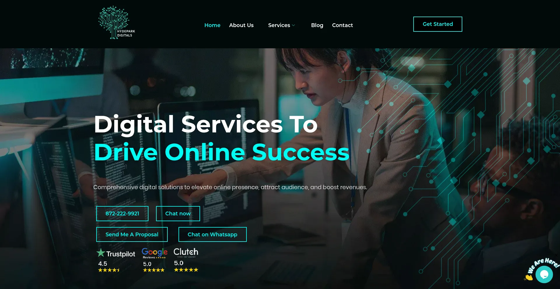 Website screenshot of Hydeparkdigitals.com