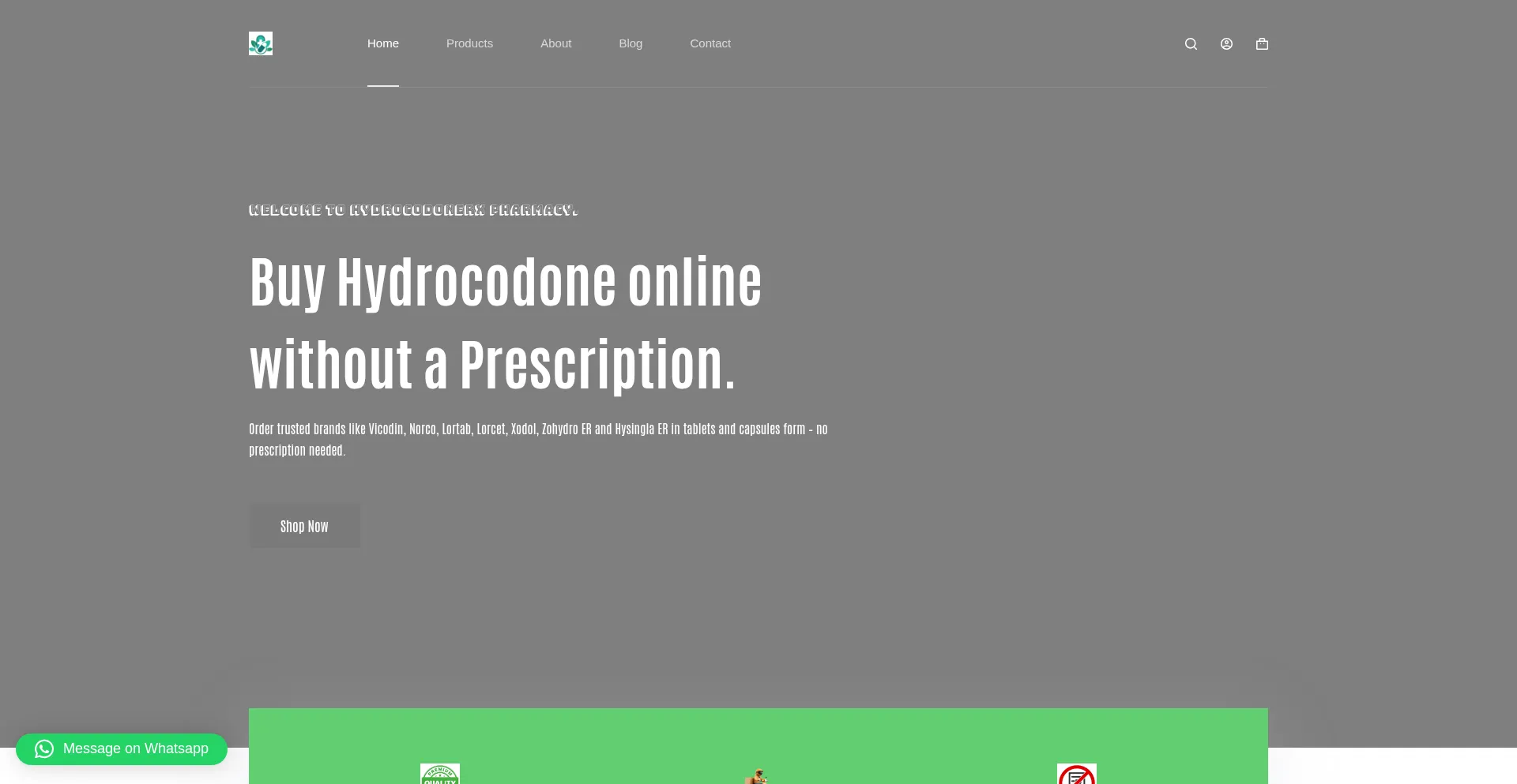 Hydrocodonerxonline.com Screenshot
