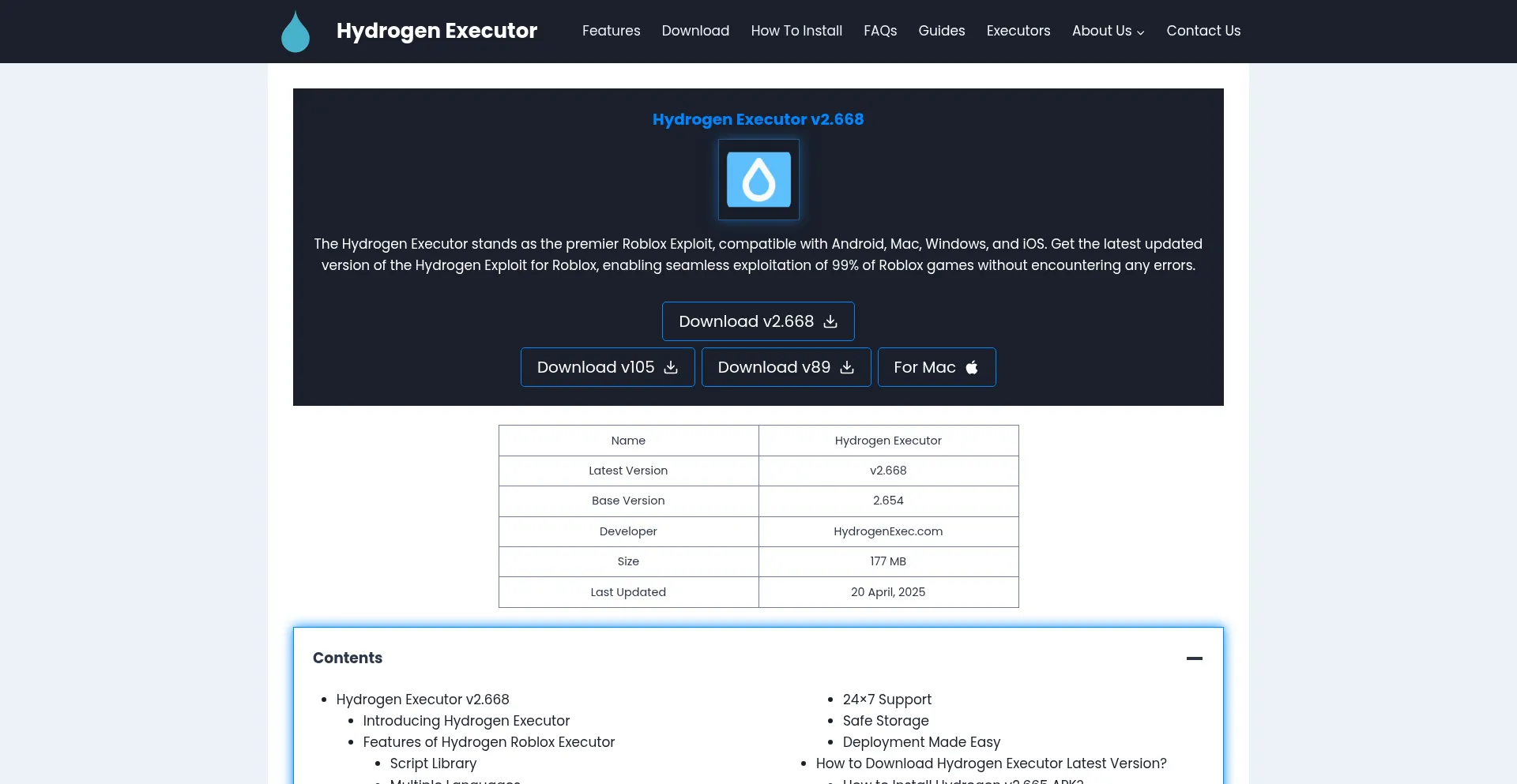 Hydrogenexec.com Screenshot