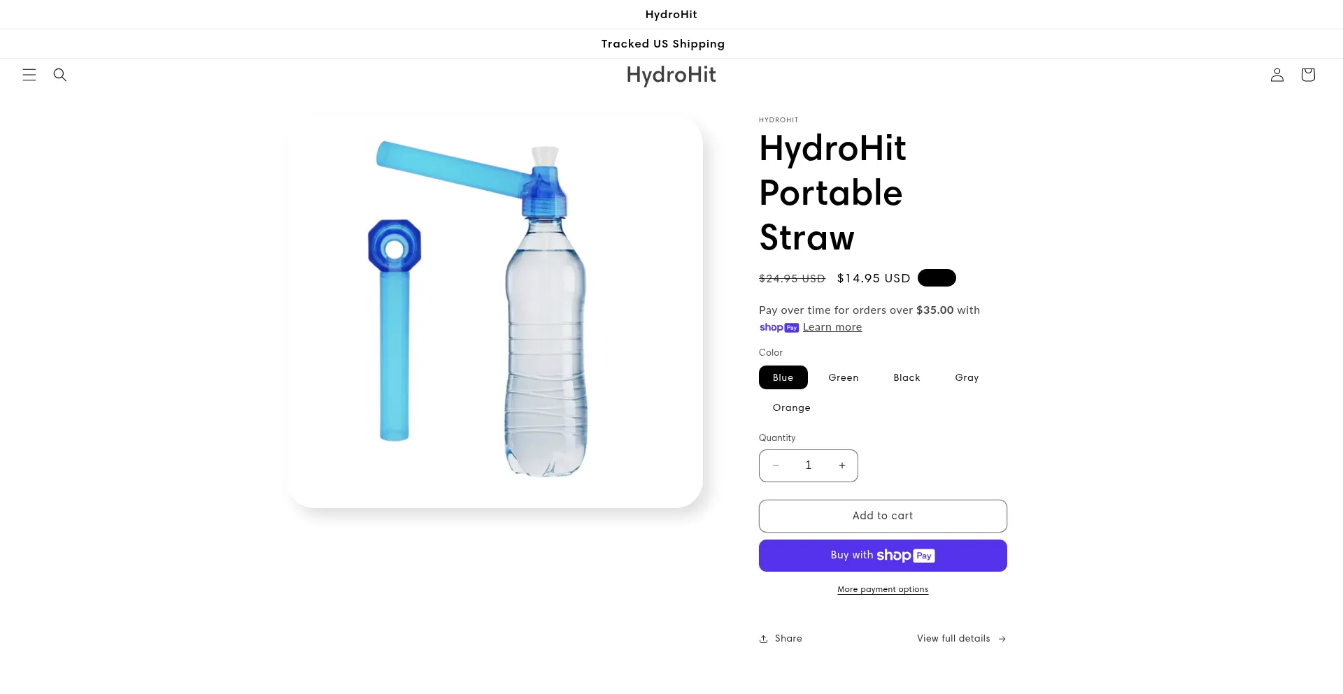 Website screenshot of Hydrohit.us