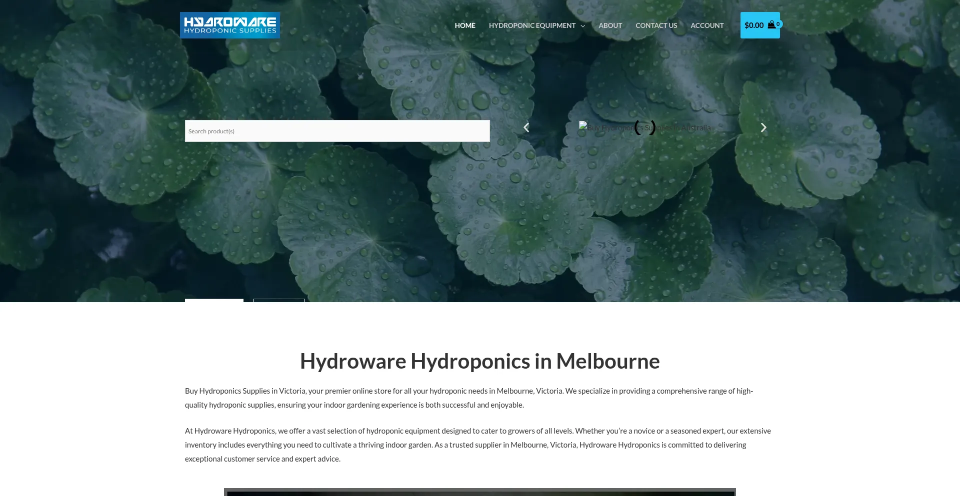Hydroware.com.au Screenshot