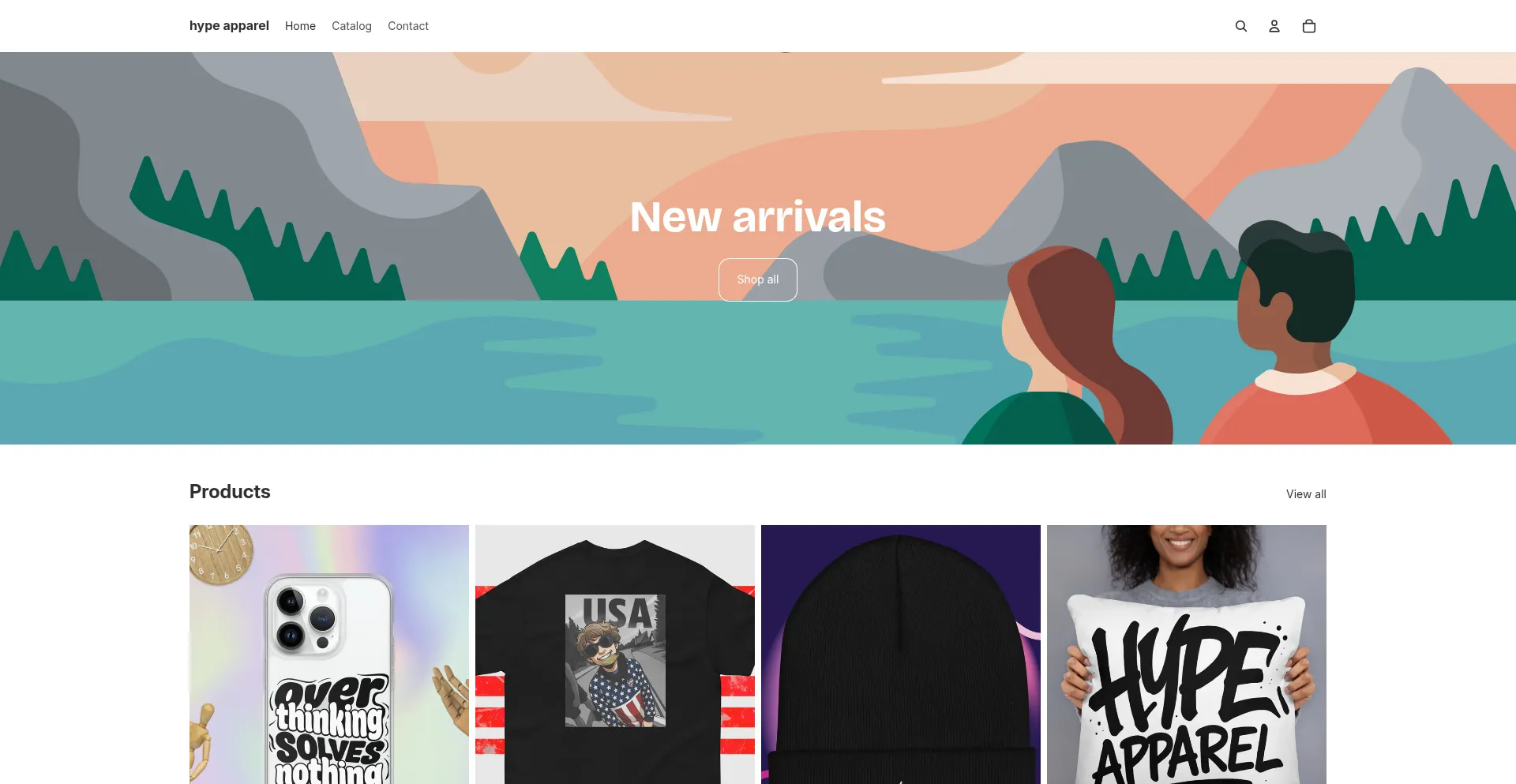 Website screenshot of Hypeapparel.org