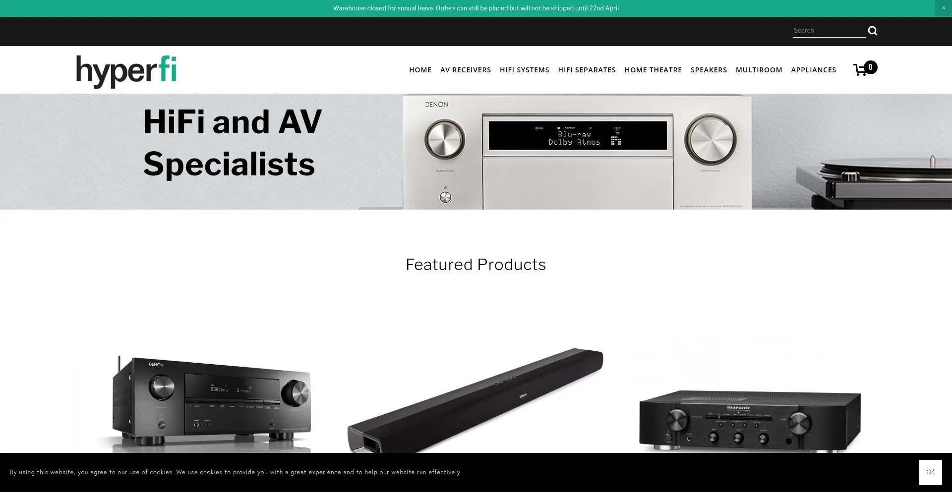Website screenshot of Hyperfi.co.uk