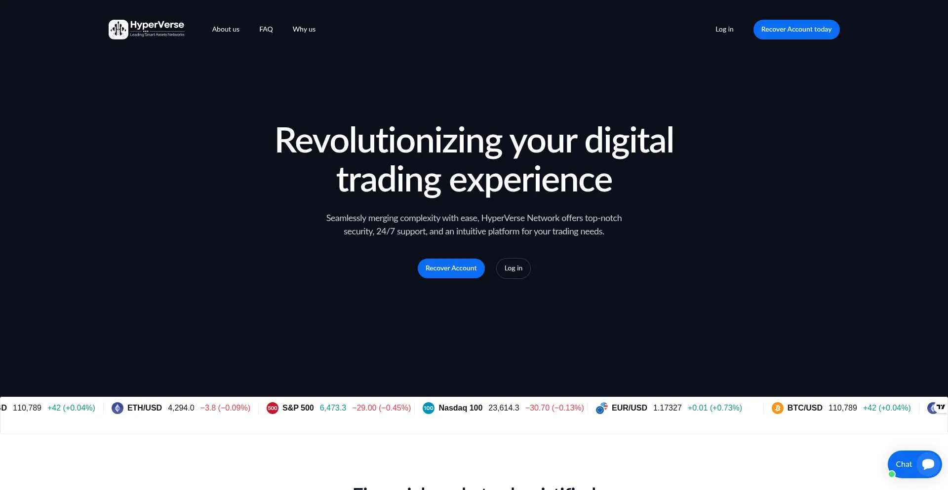 Website screenshot of Hyperversenetwork.com