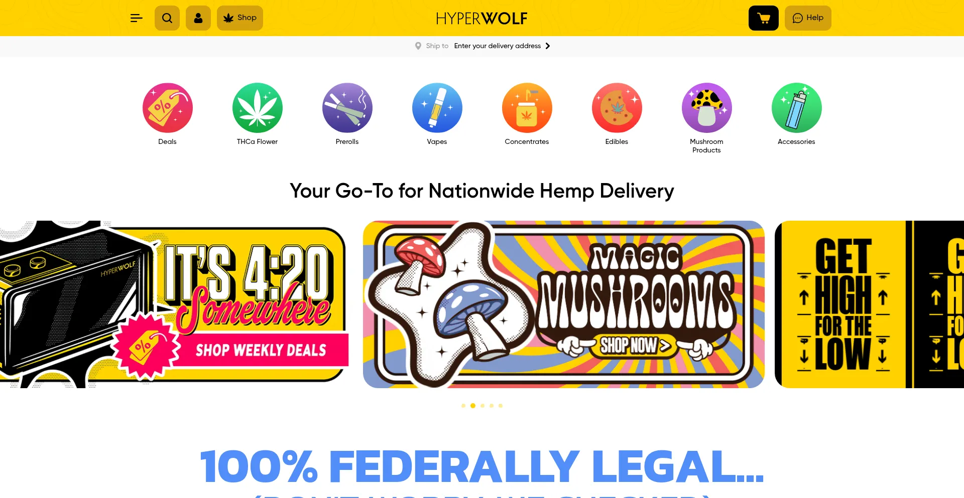 Website screenshot of Hyperwolf.la
