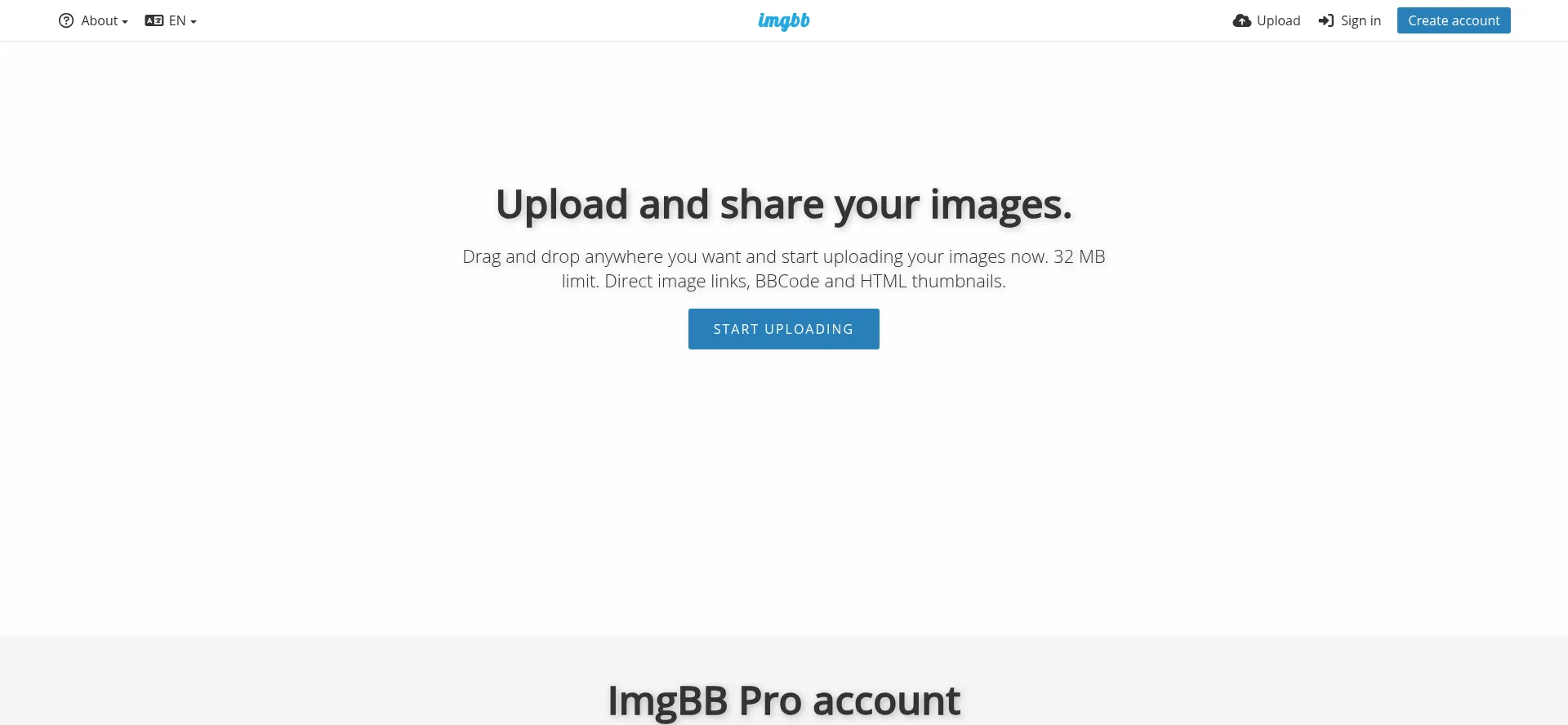 Website screenshot of I.ibb.co