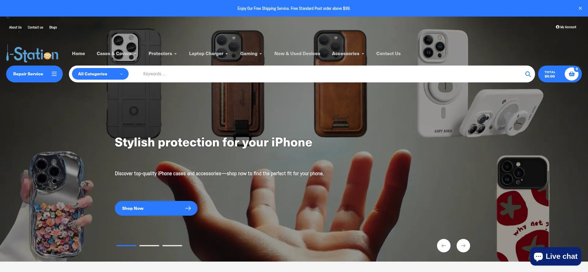 Website screenshot of I-station.com.au