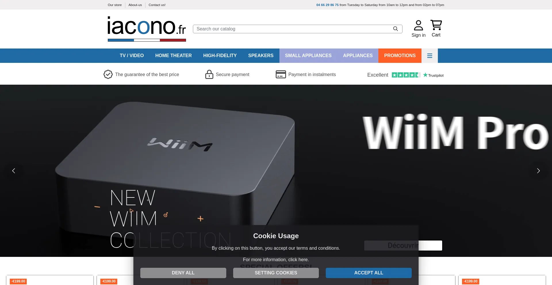 Website screenshot of Iacono.fr