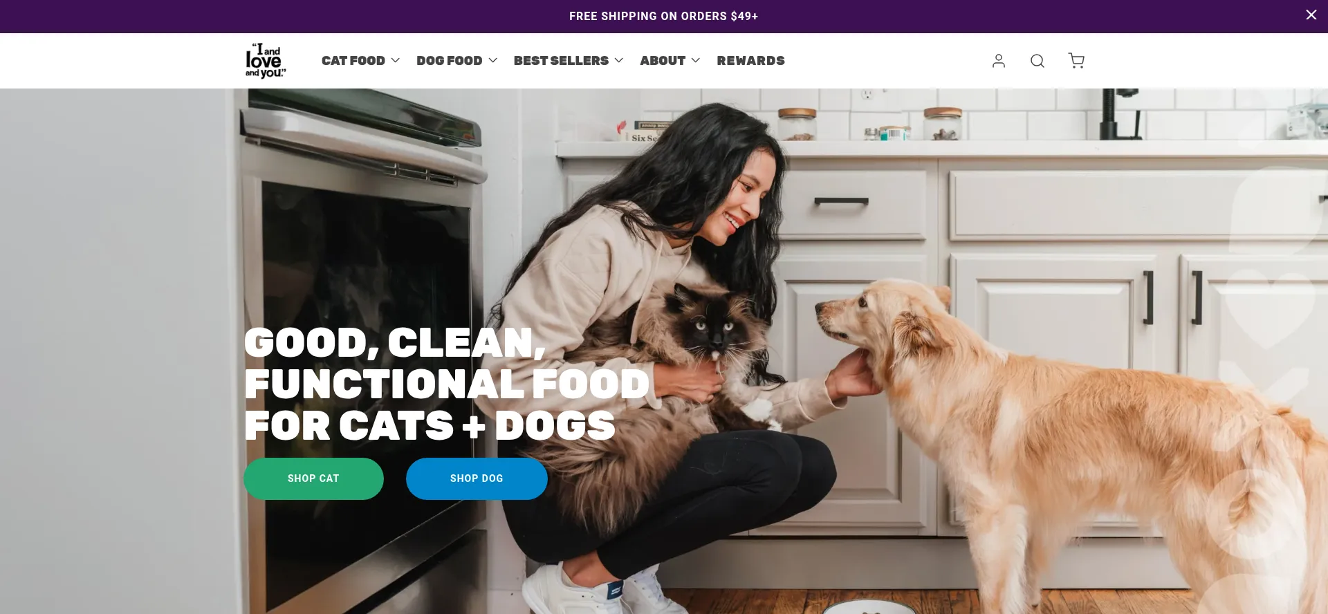 Website screenshot of Iandloveandyou.com