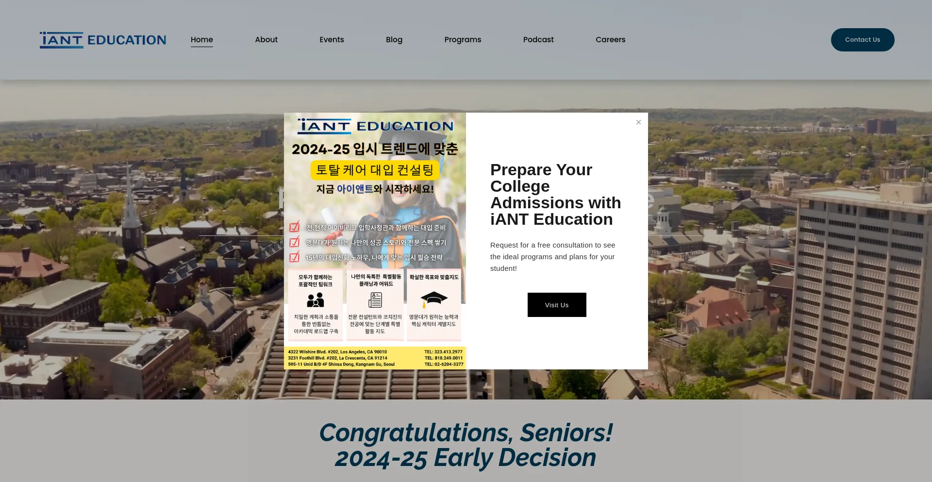 Website screenshot of Iantedu.com