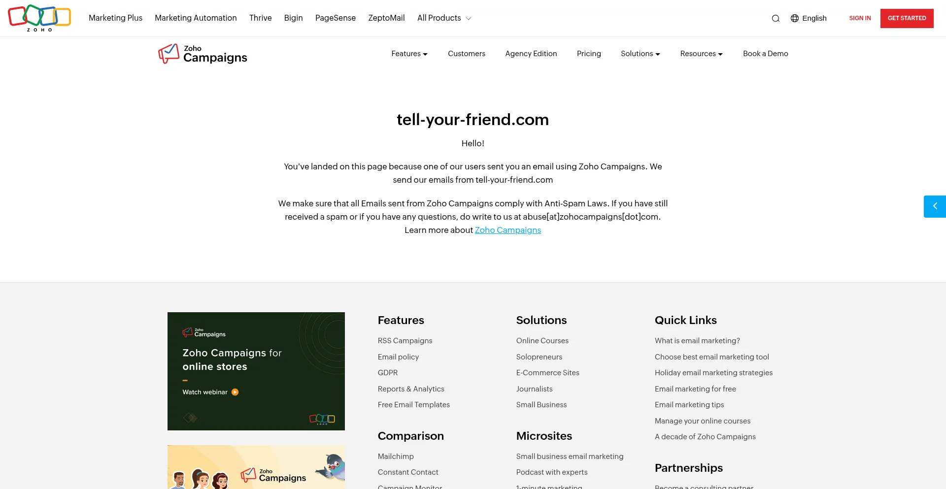 Website screenshot of Iaswpzoafiffkzh.tell-your-friend.com