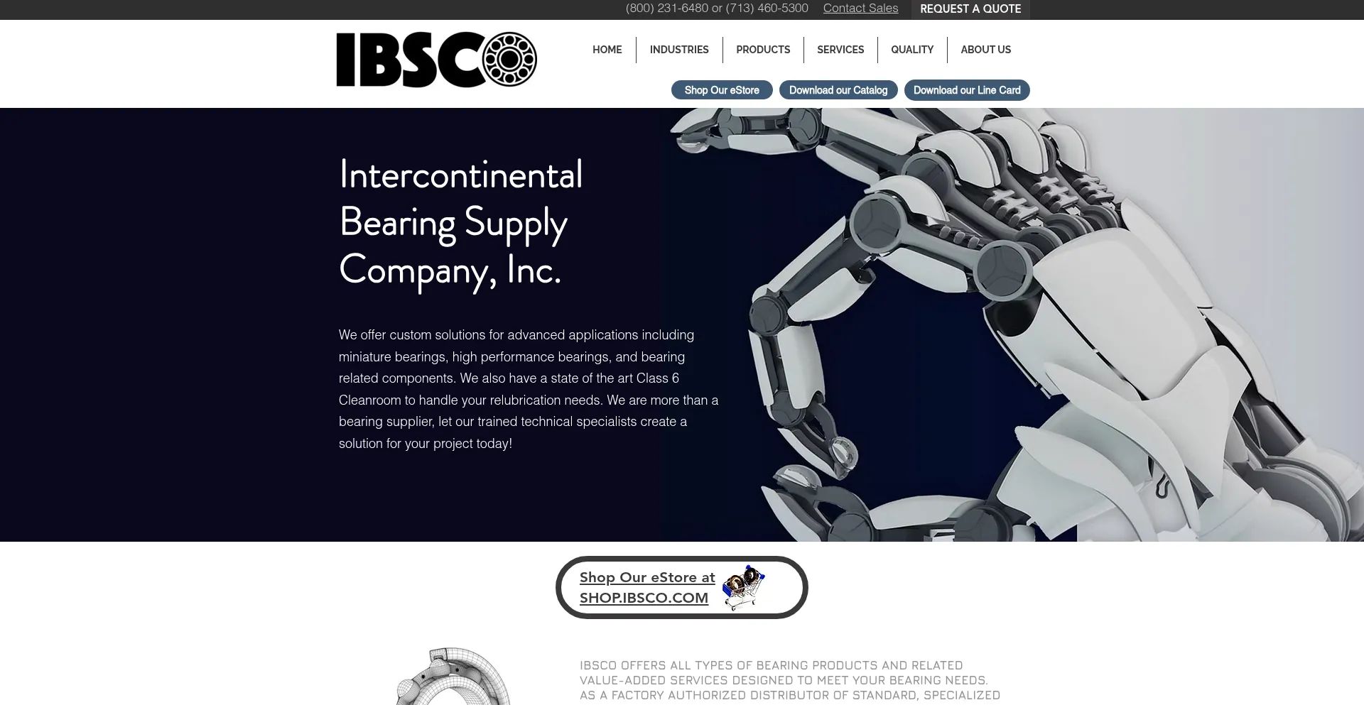 Website screenshot of Ibsco.com