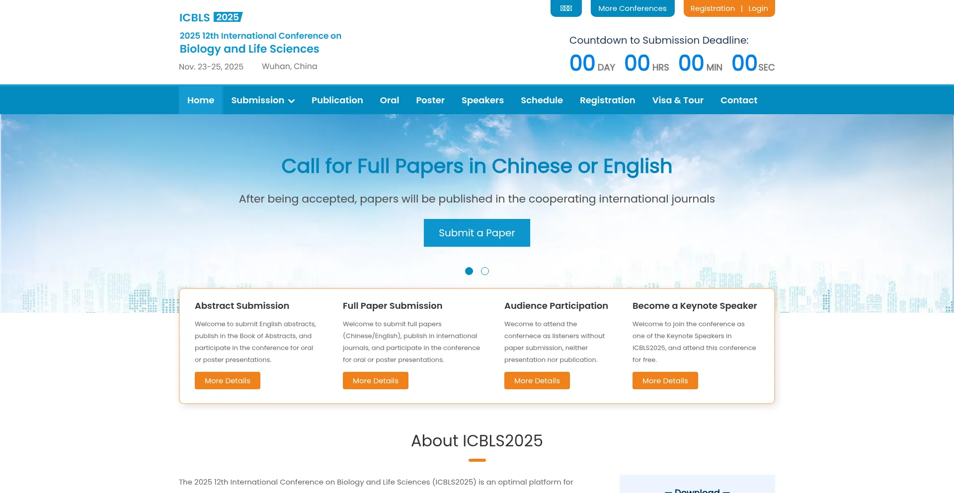 Website screenshot of Icbls.net