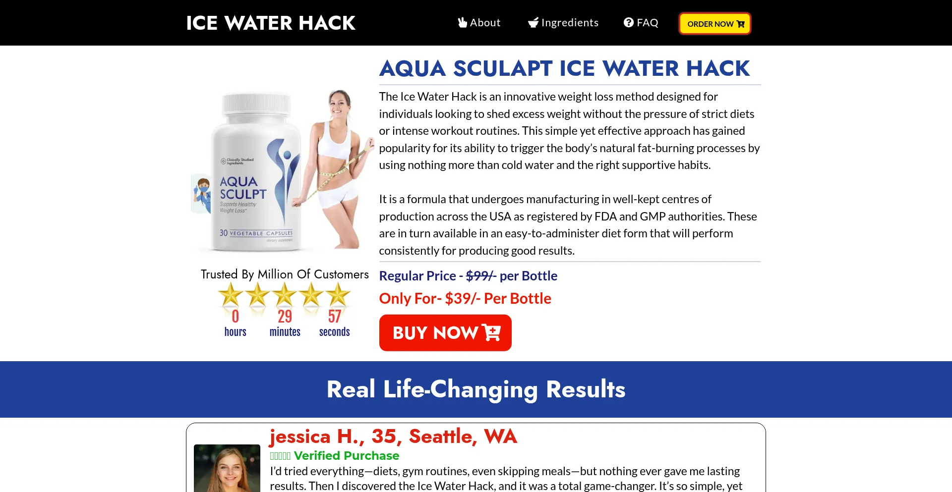 Website screenshot of Icewaterhacks.com