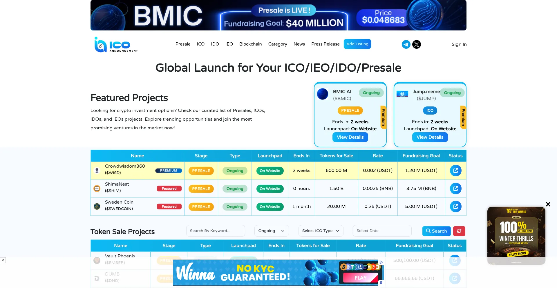 Icoannouncement.io