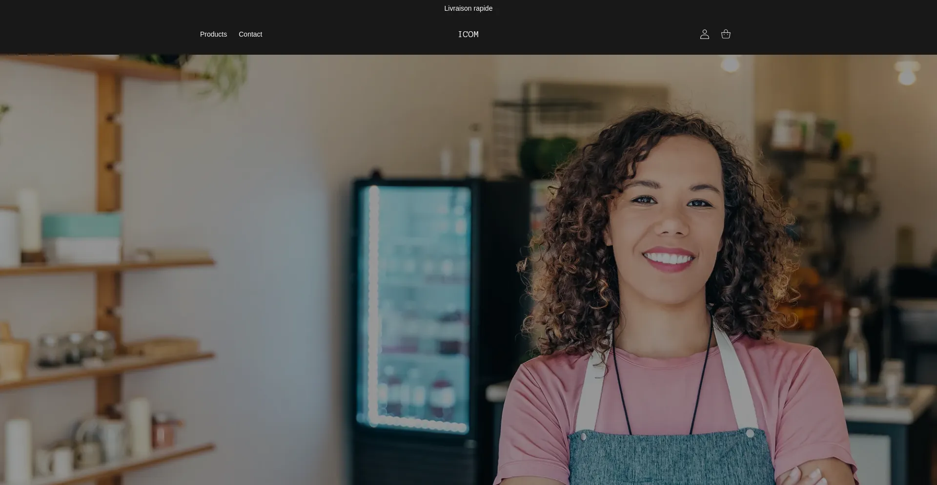 Website screenshot of Icomliving.com