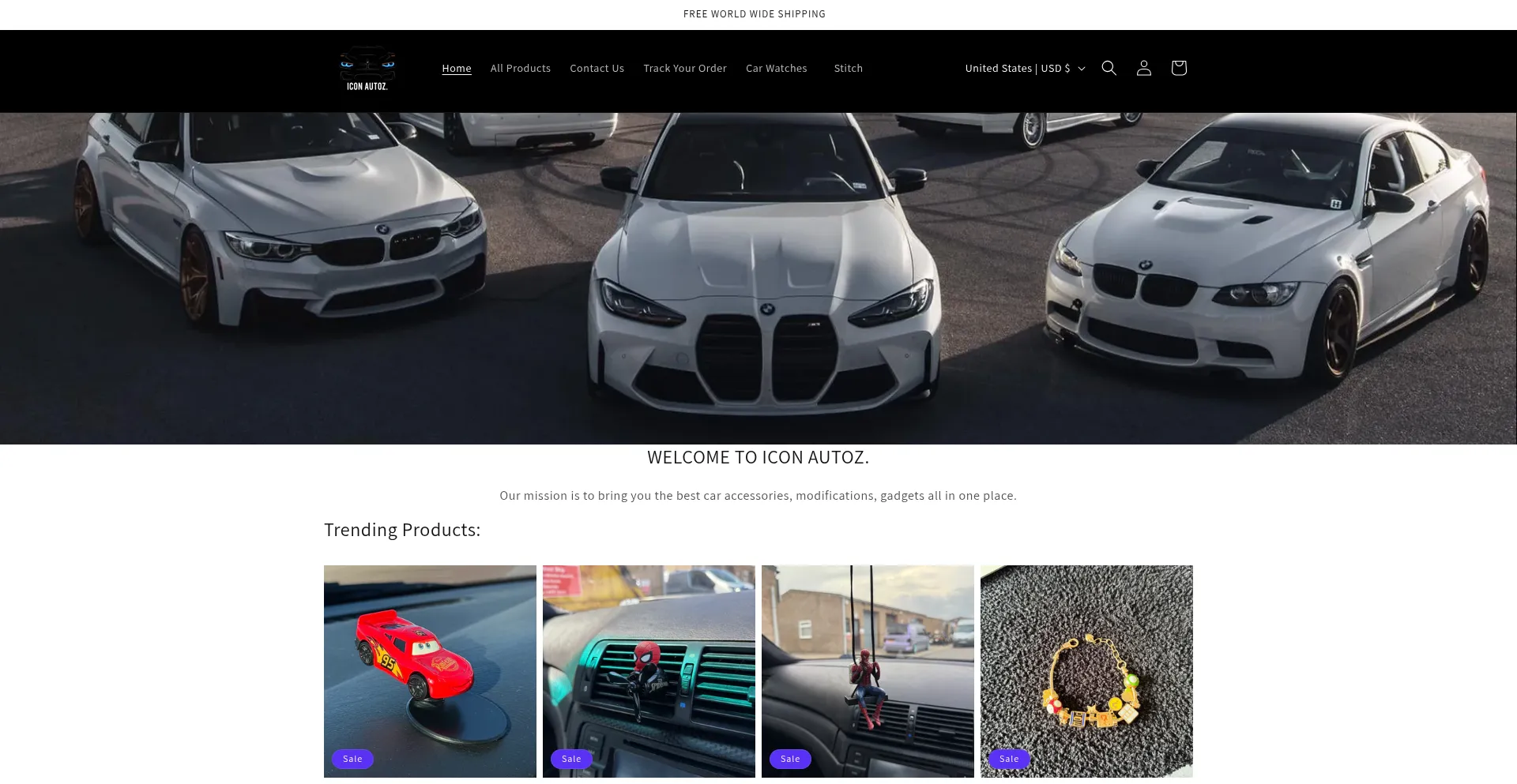 Website screenshot of Iconautoz.com