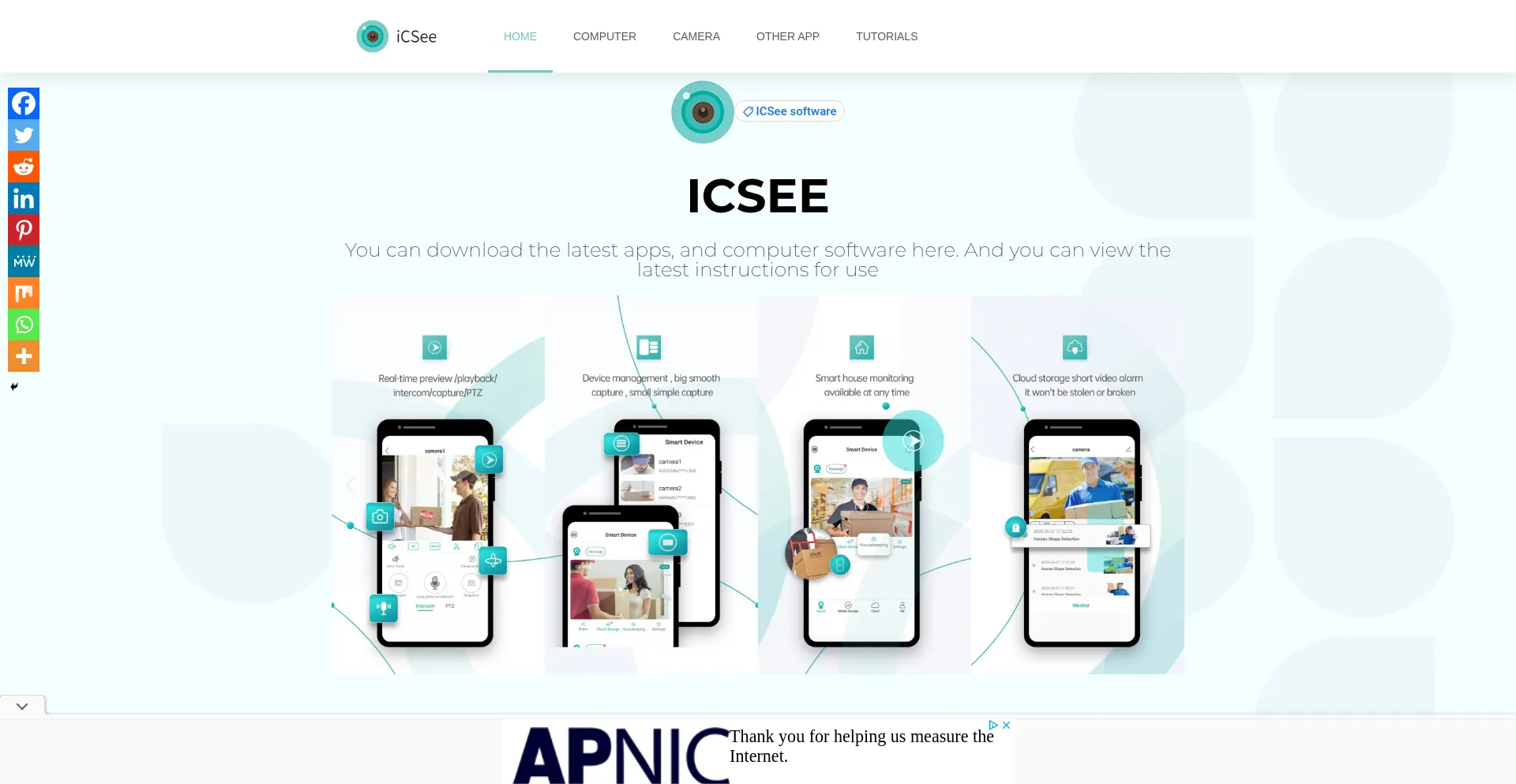 Website screenshot of Icseeapp.com