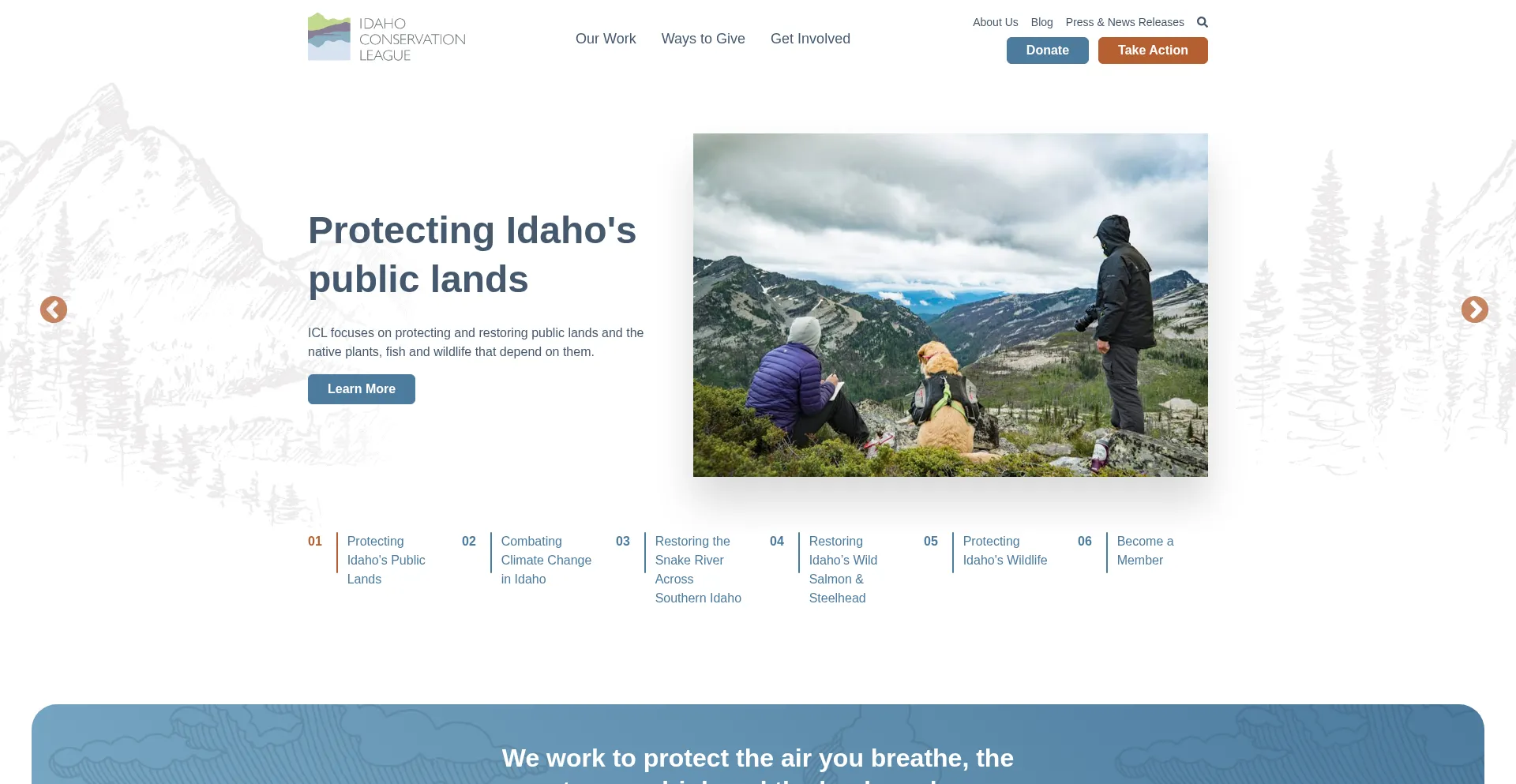 Idahoconservation.org Screenshot