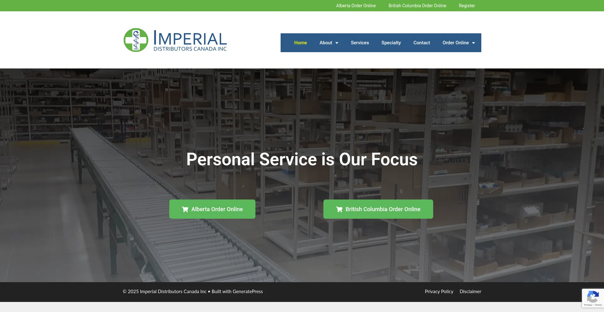 Website screenshot of Idci.ca