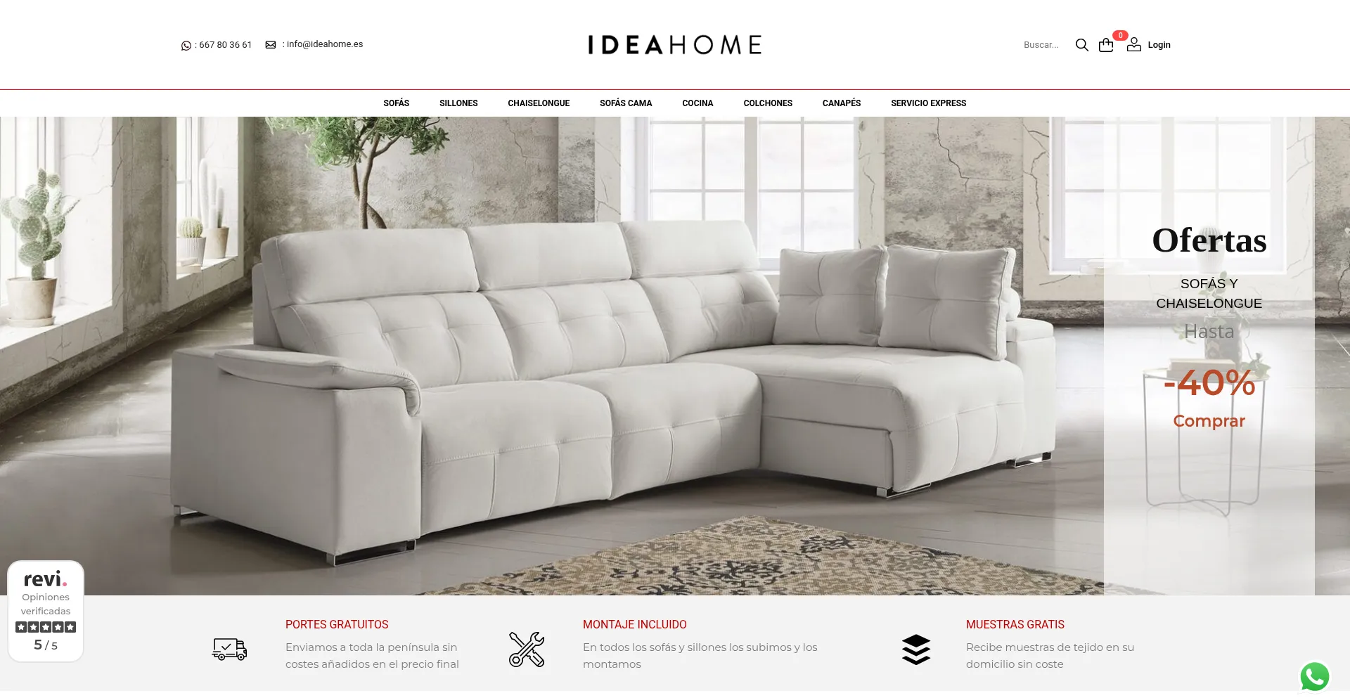 Website screenshot of Ideahome.es