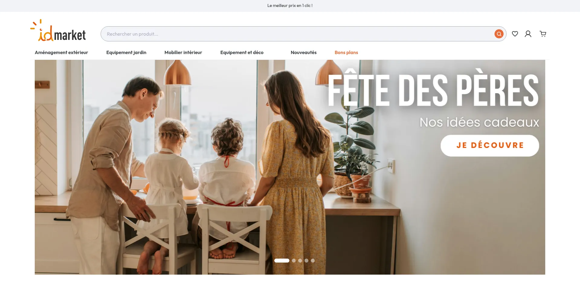 Website screenshot of Idmarket.be