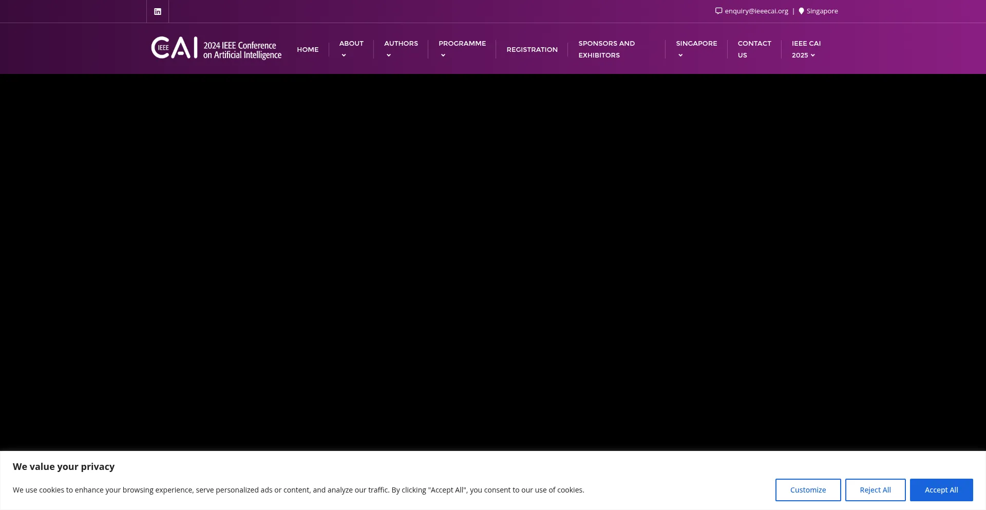 Website screenshot of Ieeecai.org
