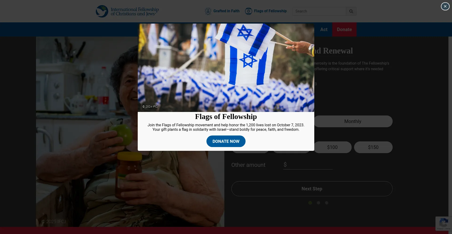 Ifcj.org Screenshot