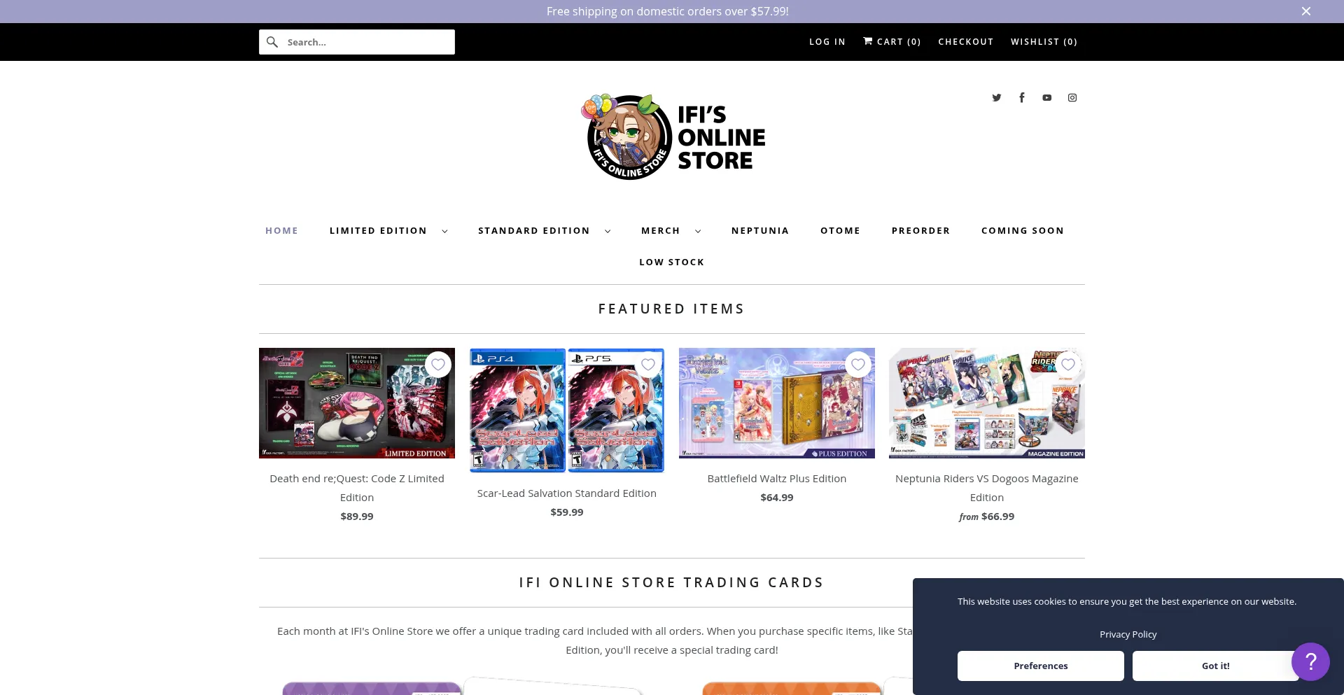 Website screenshot of Ifi.store