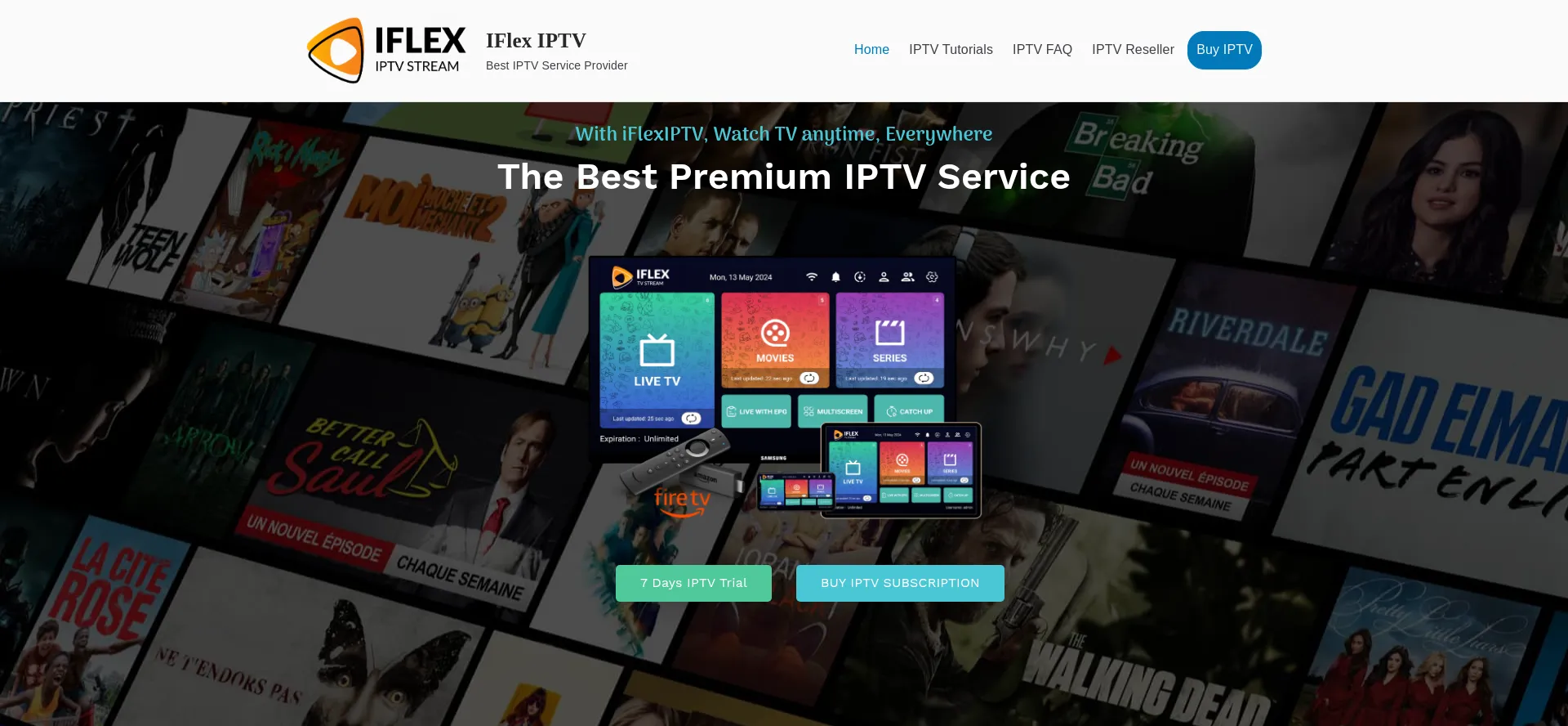 Website screenshot of Iflexiptv.store
