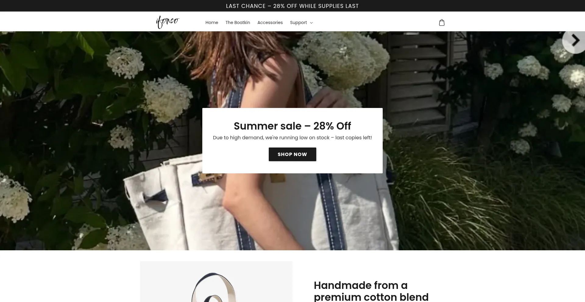 Website screenshot of Ifonso.com
