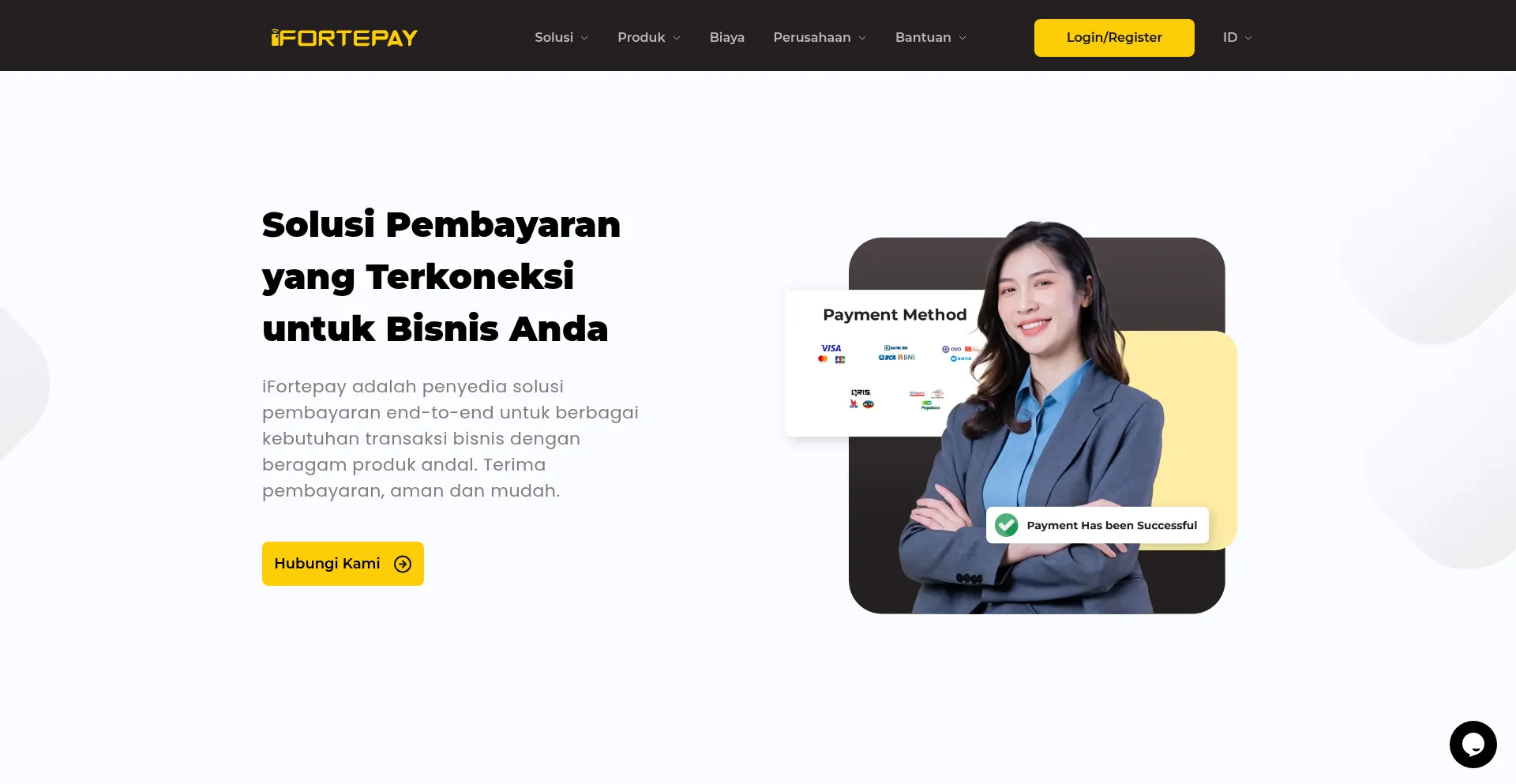 Website screenshot of Ifortepay.id