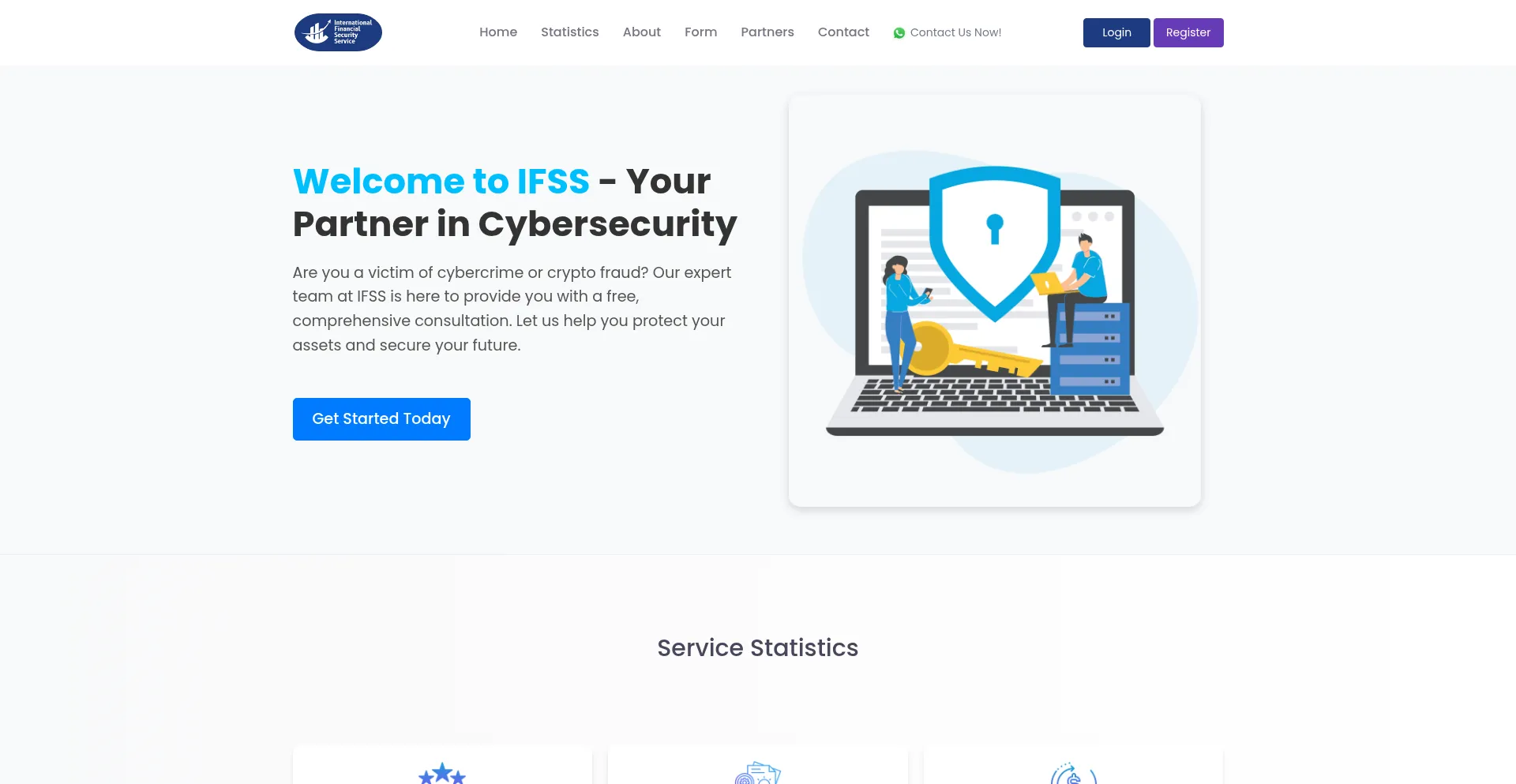 Website screenshot of Ifss.io