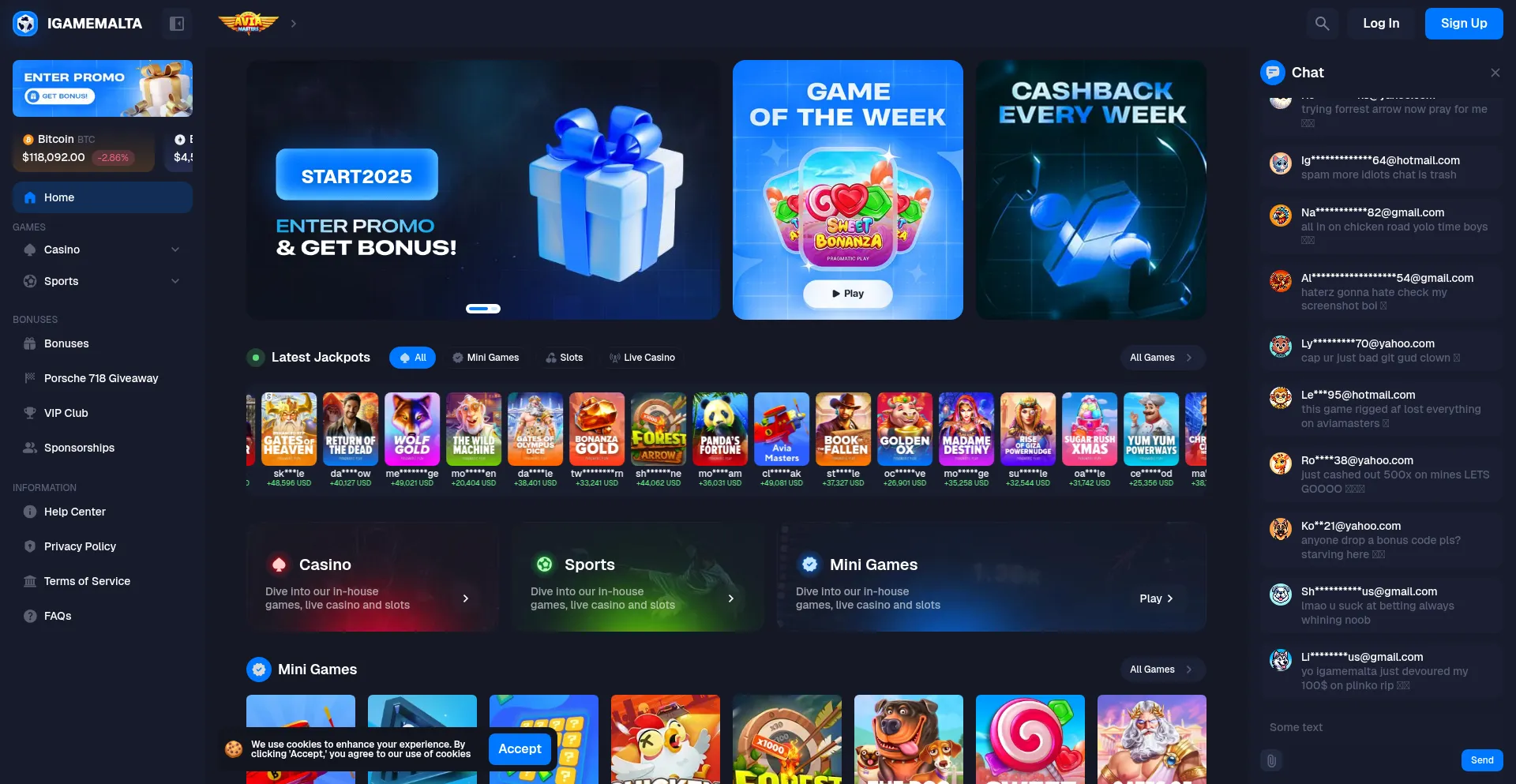 Website screenshot of Igamemalta.com