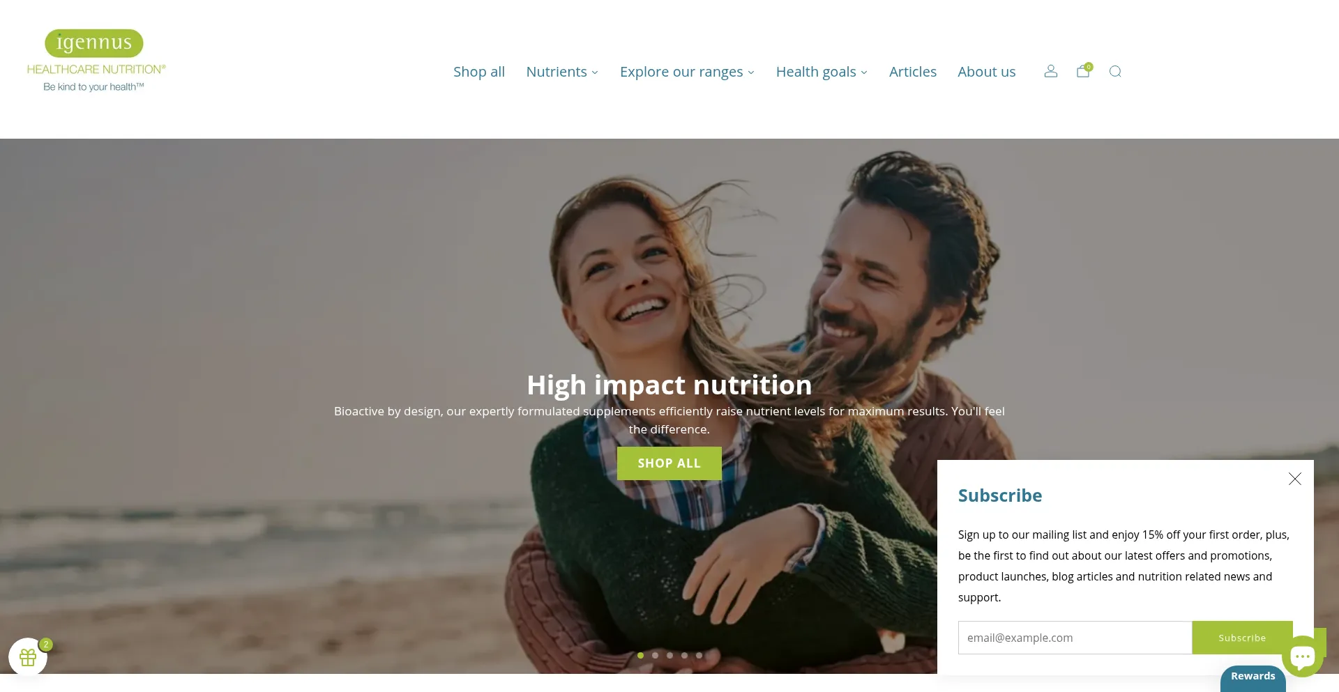 Website screenshot of Igennus.com