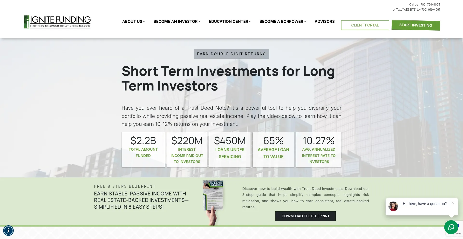 Website screenshot of Ignitefunding.com