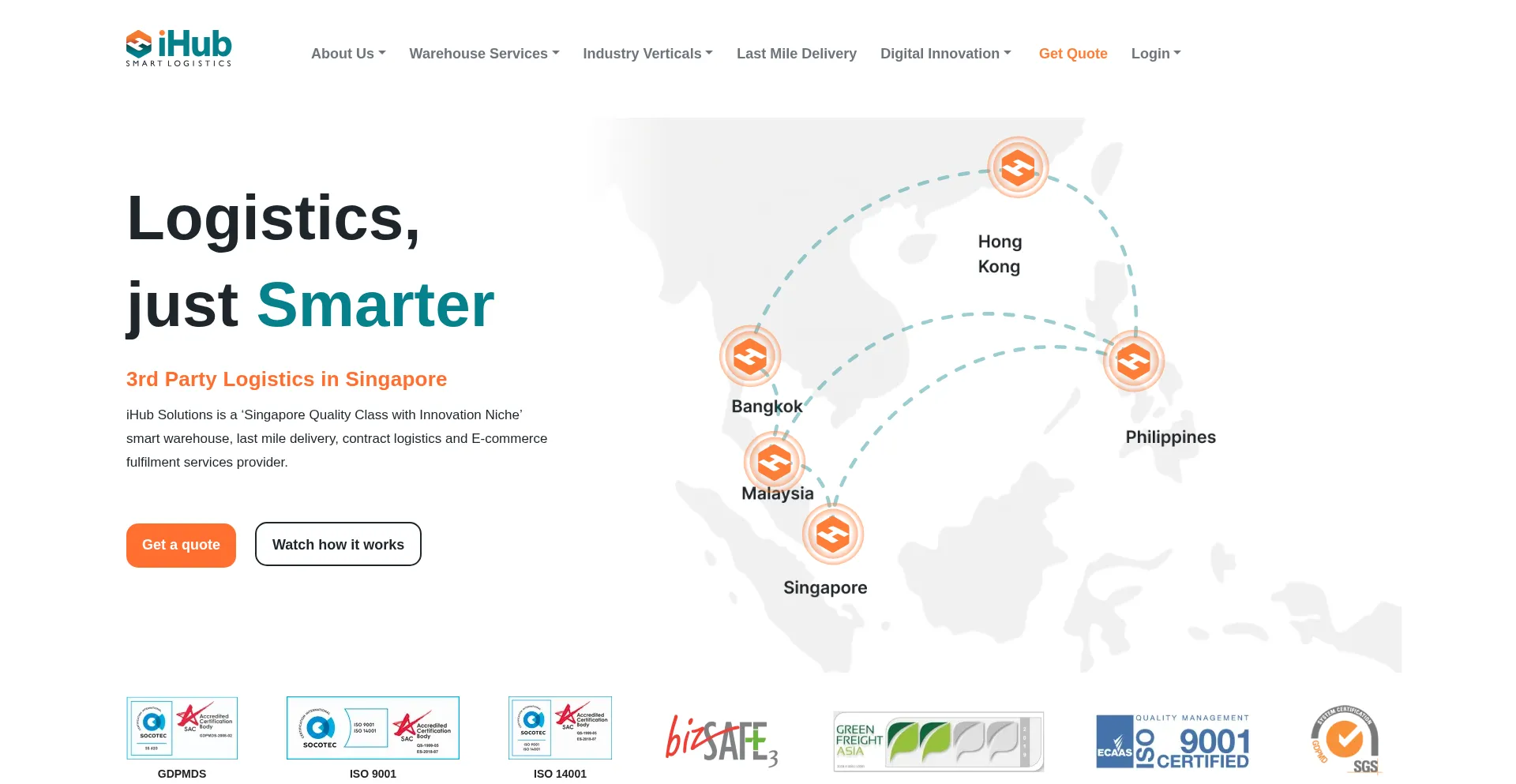 Website screenshot of Ihubsolutions.com
