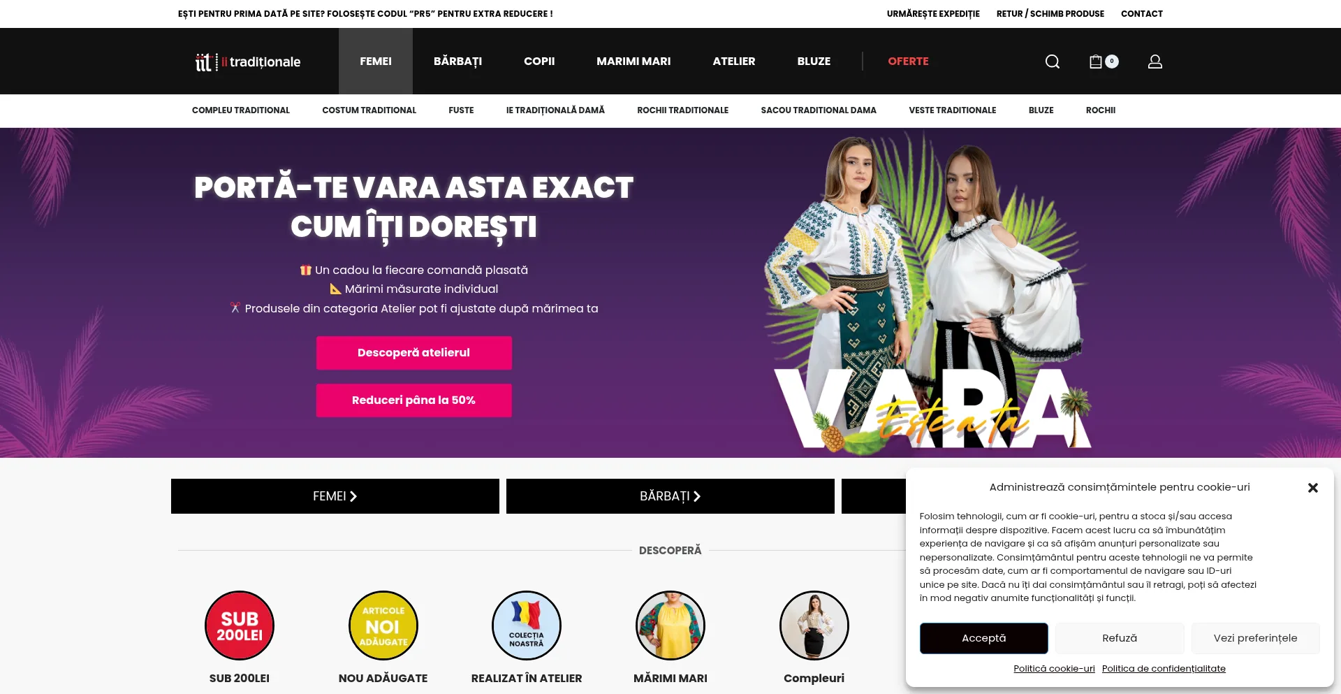 Website screenshot of Ii-traditionale.ro