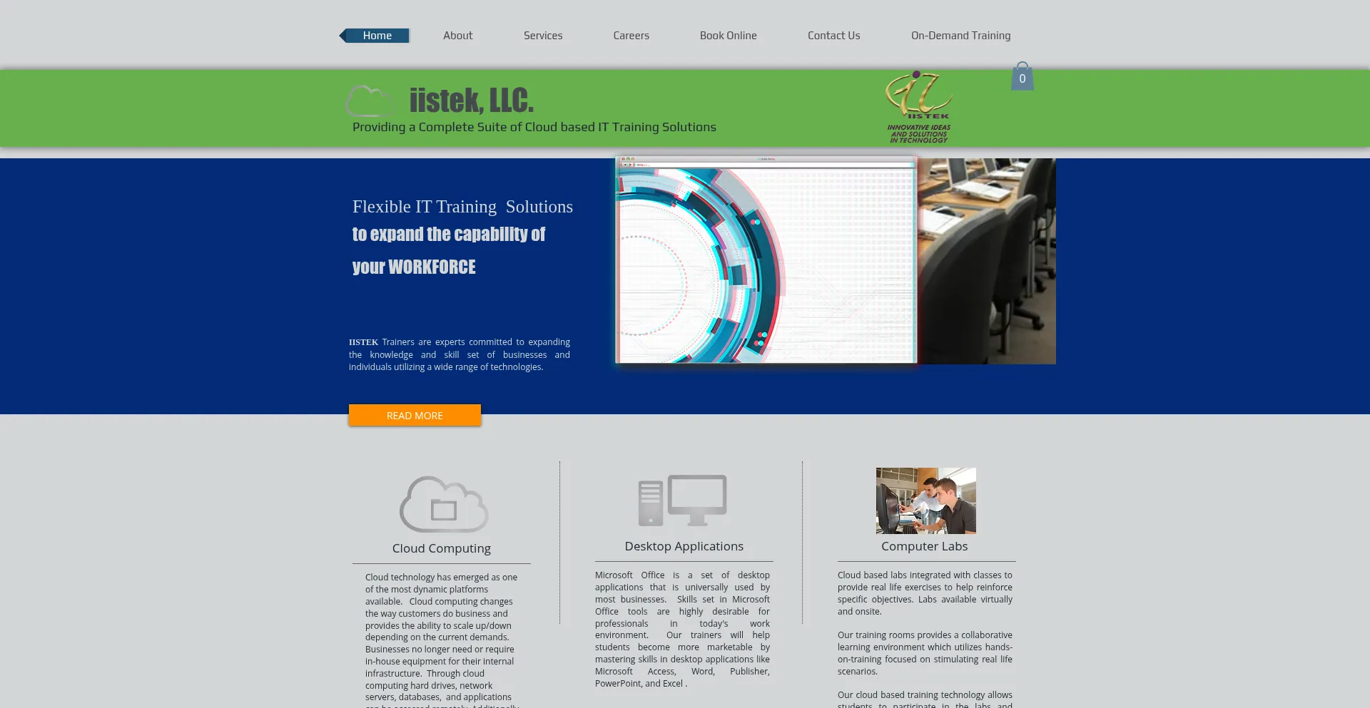 Website screenshot of Iistek.com