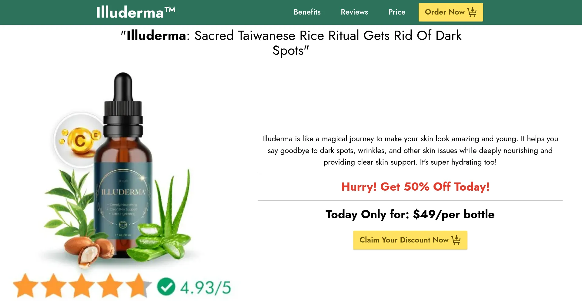 Illudeerma.com Screenshot