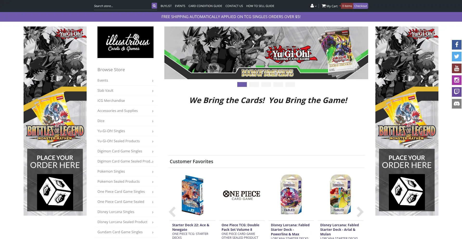 Illustriouscardandgames.com Screenshot