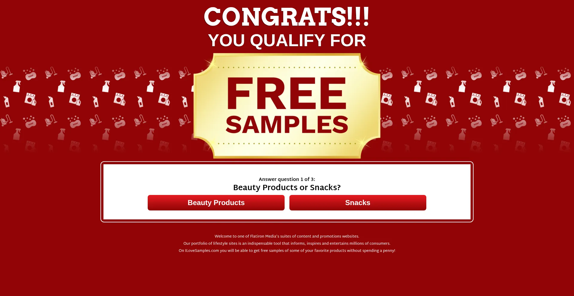 Website screenshot of Ilovesamples.com