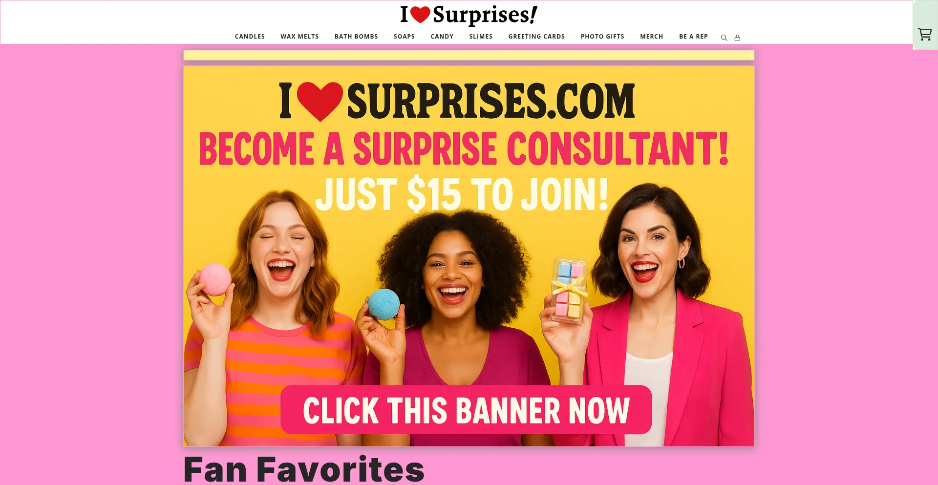 Ilovesurprises.com Screenshot