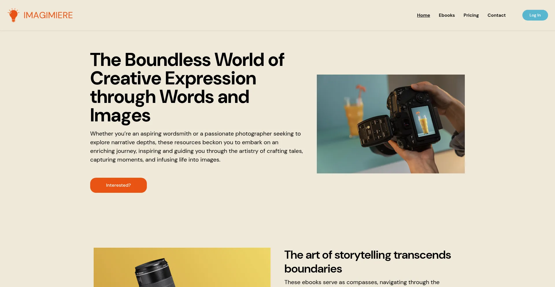 Website screenshot of Imagimiere.com