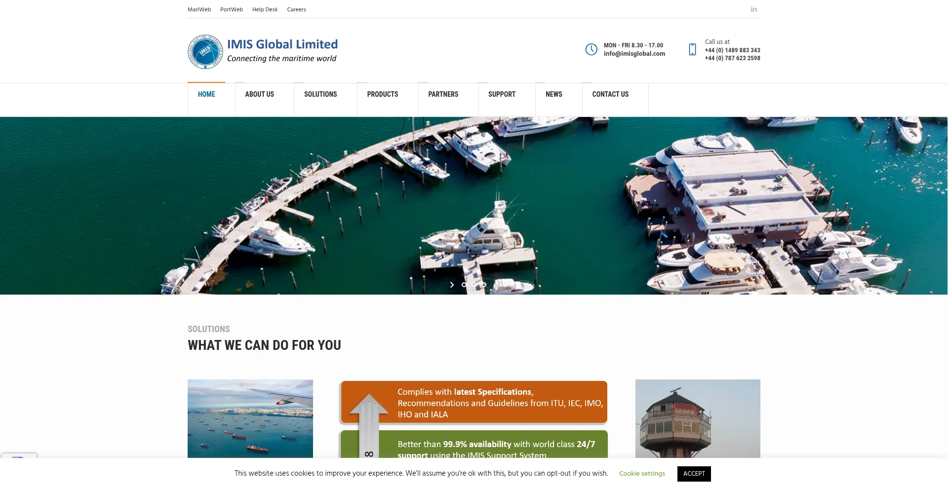 Website screenshot of Imisglobal.com