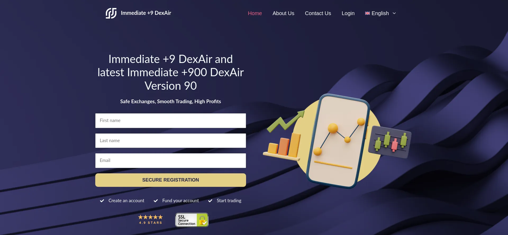 Website screenshot of Immediate-dexair.com