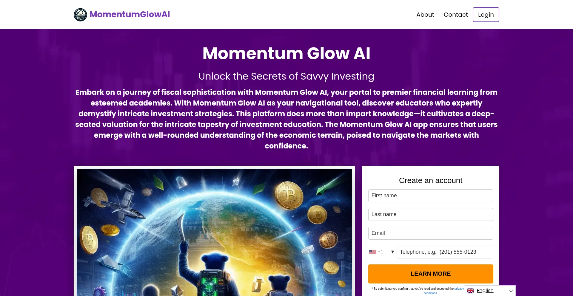 Website screenshot of Immediatemomentum.info